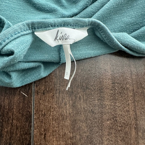 KINA blue/green flowy top in size small - Picture 5 of 5